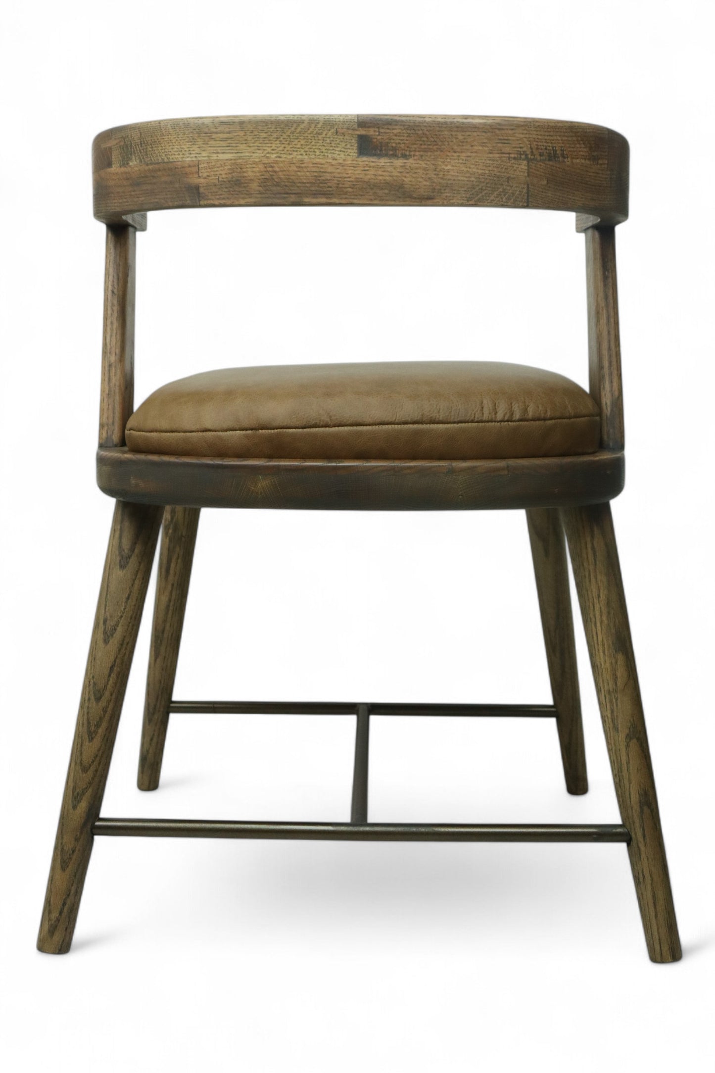 SILLA MERIDA - asiento piel genuina, estructura de madera de encino