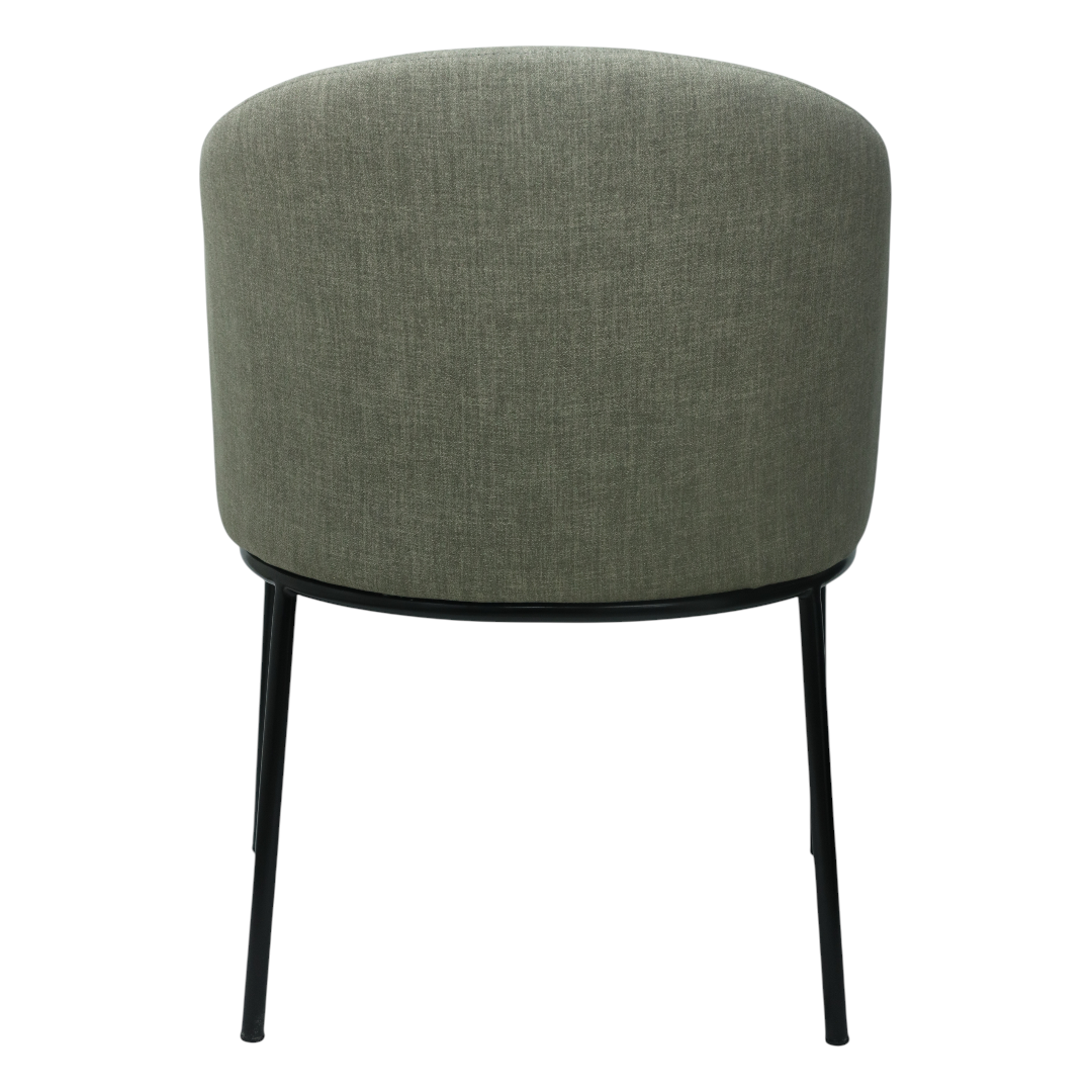 SILLA CANES - respaldos en textil gris de alta calidad, asiento piel genuina, base de metal