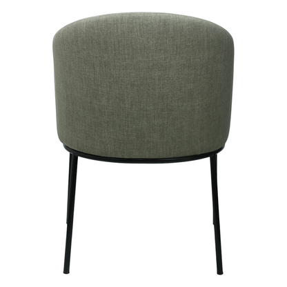 SILLA CANES - respaldos en textil gris de alta calidad, asiento piel genuina, base de metal