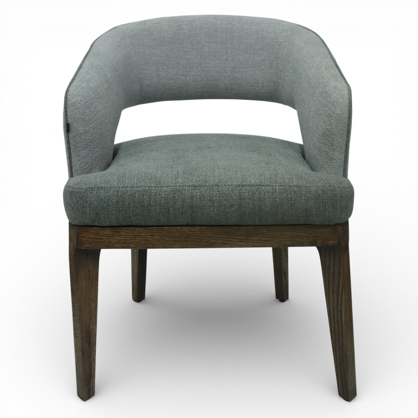 SILLA VICTORIA - respaldo y asiento en textil, con base de madera de encino